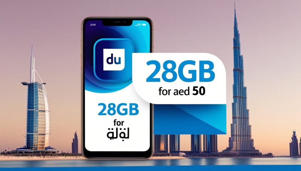 Best Du Monthly Data Package 50 AED 28GB