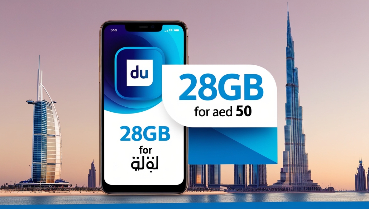 Best Du Monthly Data Package 50 AED 28GB