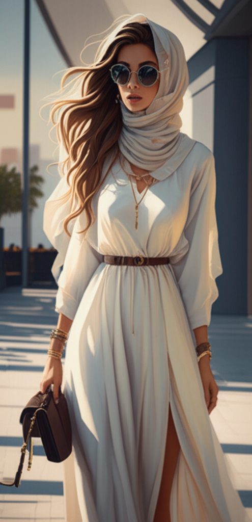 Generate a high-quality, relevant image prompt for an article about: Dubai Style Guide for Women
